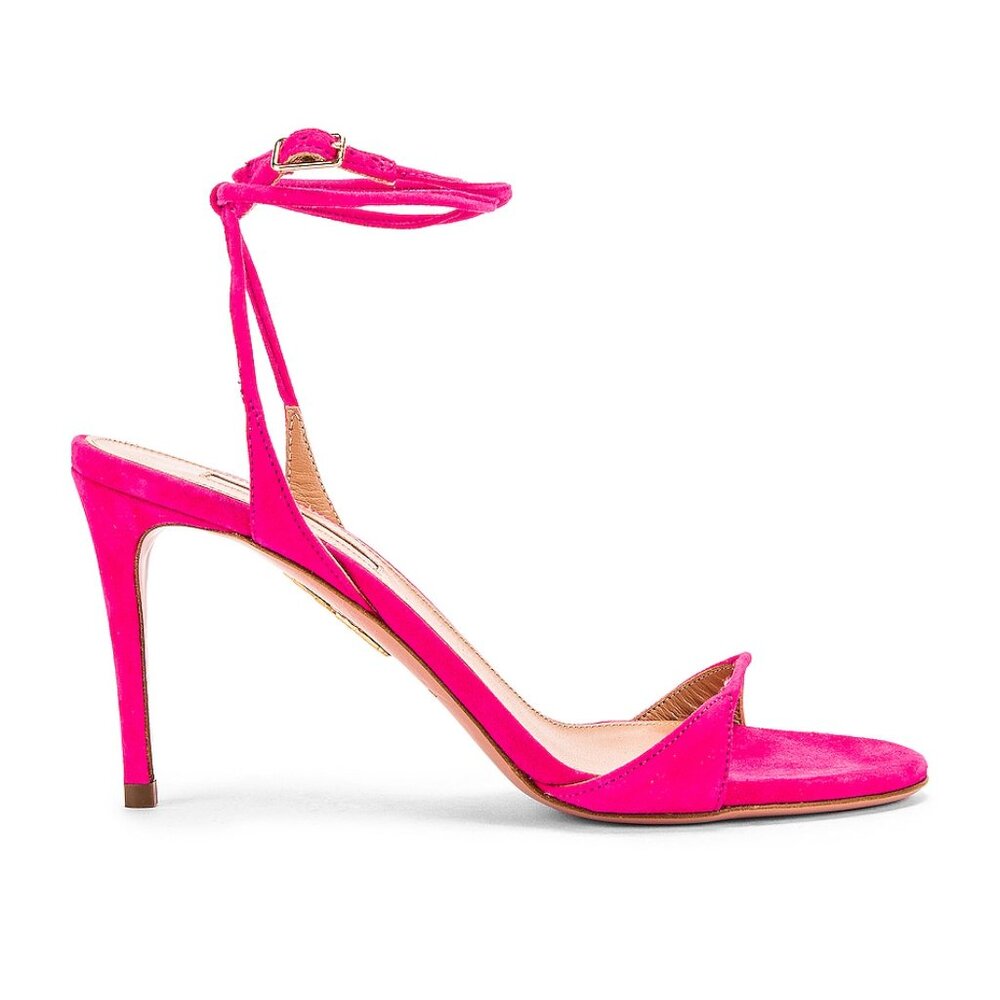 Aquazzura Minute 85 Sandal in Exotic Pink